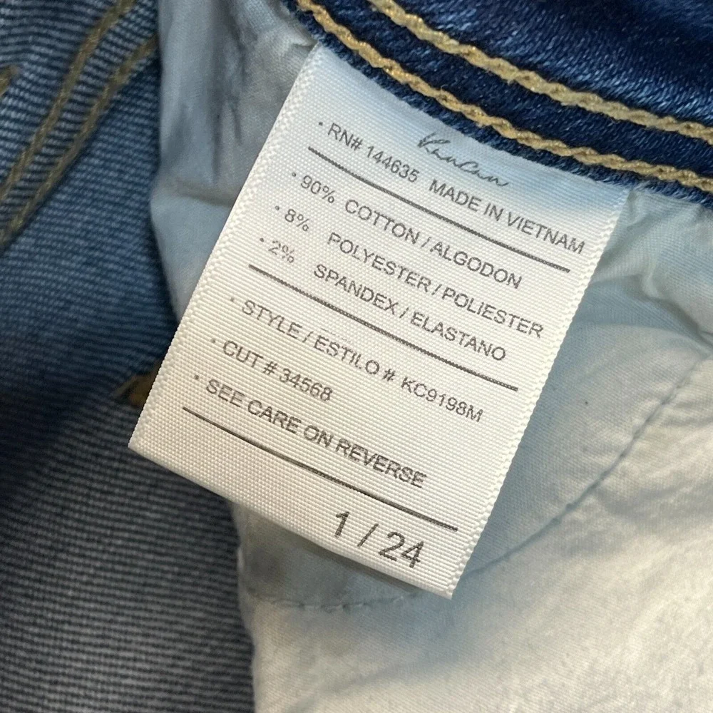 Kancan Womens Jeans Size 24 Clemence High Rise Distressed Mom‎ Jeans